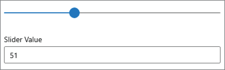 Snapshot of slider value.