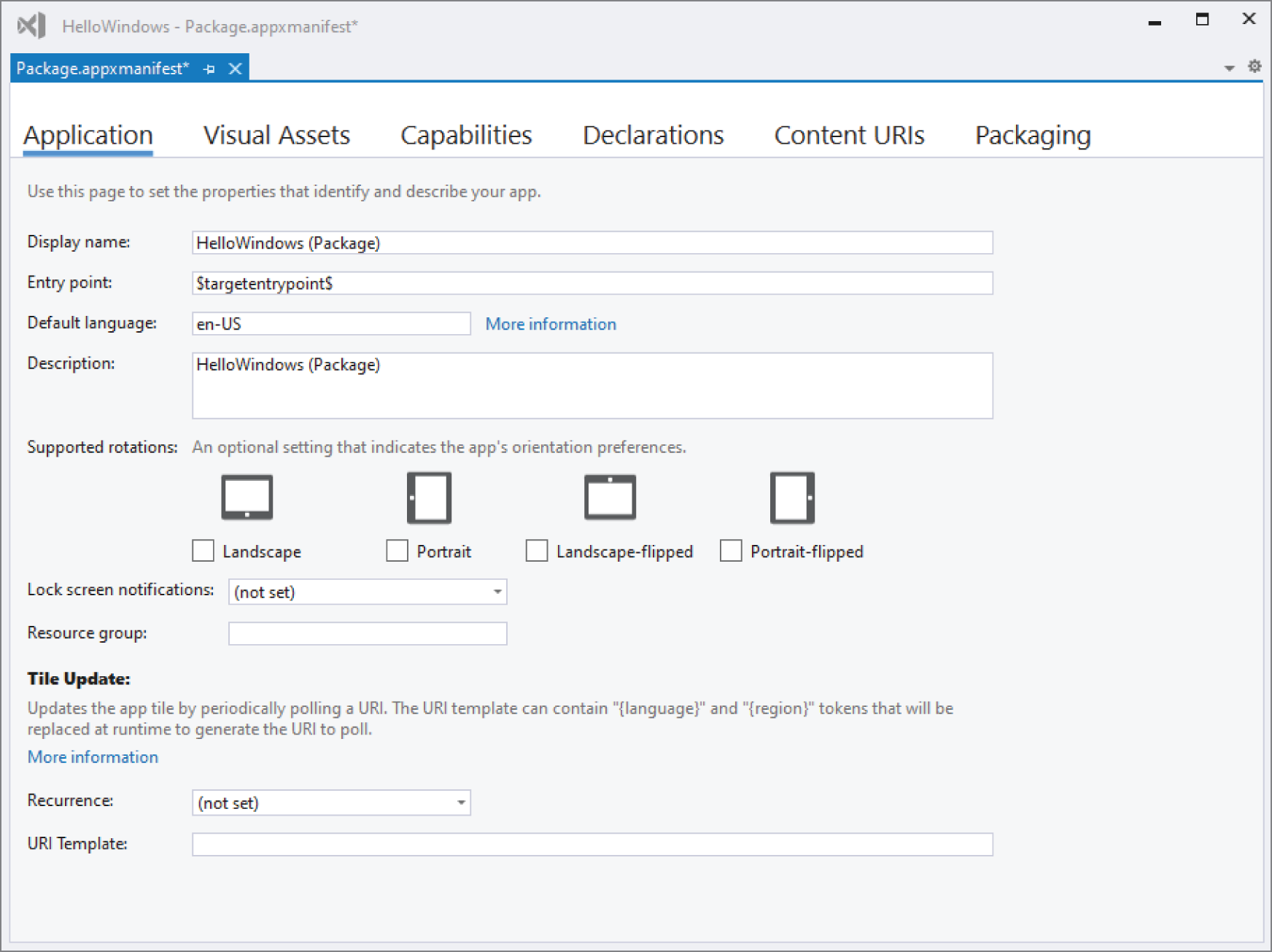 Snapshot of the application tab of the website.