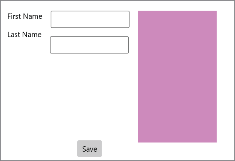 Snapshot of typing the first name and the last name.