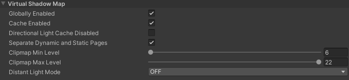 虚拟阴影贴图选项