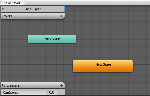 The Runspeed parameter added to the BaseLayer of the RootMotionController.