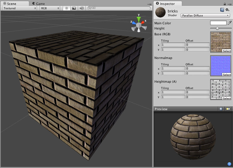 Parallax Diffuse shader.